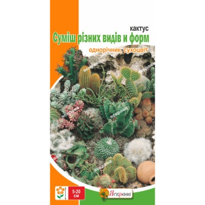 Кактус смесь разных видов и форм 0.2 г